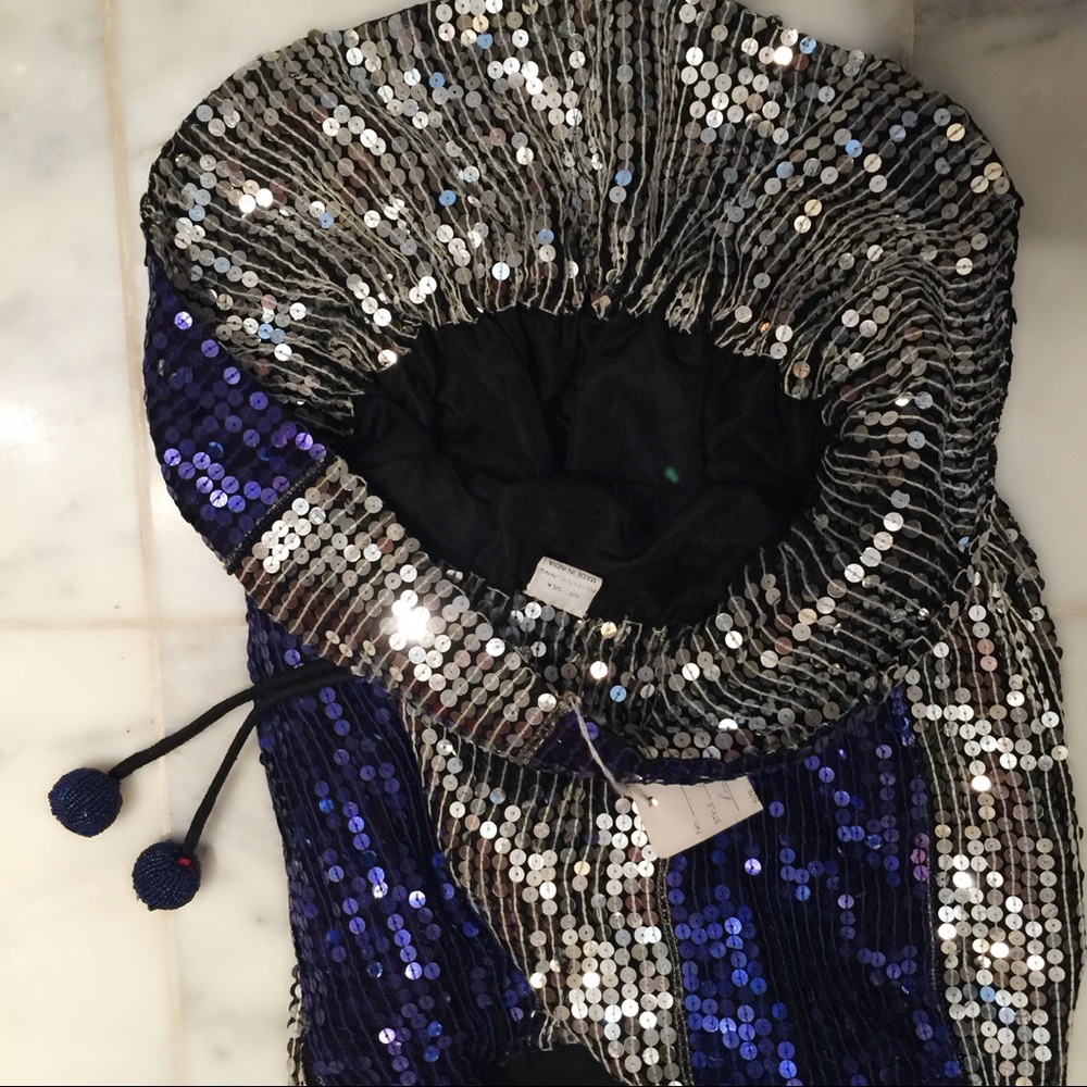 NWT blue/silver and green/gold sequin storage bags
